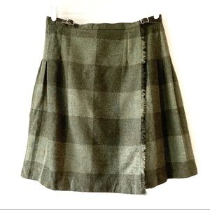 O’Neil Of Dublin Green Kilt Midi Wool plus size 14